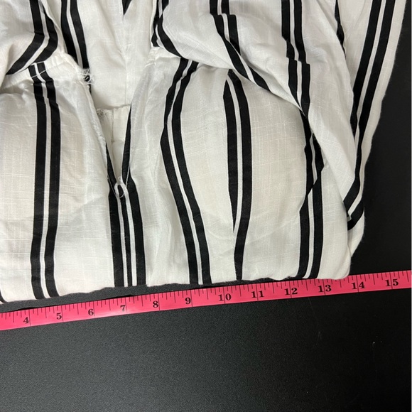 Lulu’s Margo Black and White Striped Strapless Midi Jumpsuit womens size small - Picture 14 of 15